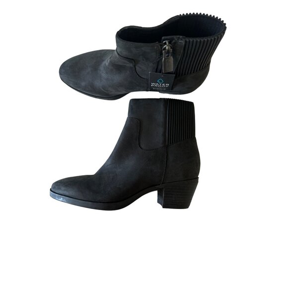 Vionic Water Proof Shantelle US 5 EU 36 Black Suede Heal Booties Arch Support N - Picture 9 of 13